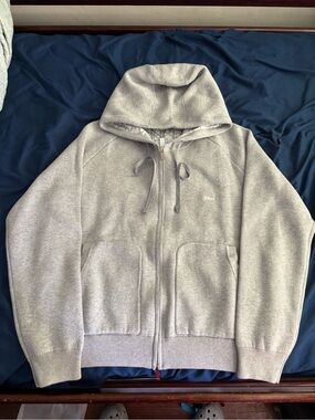 Dior Men’s Light Gray Zip-Up Hoodie Jacket